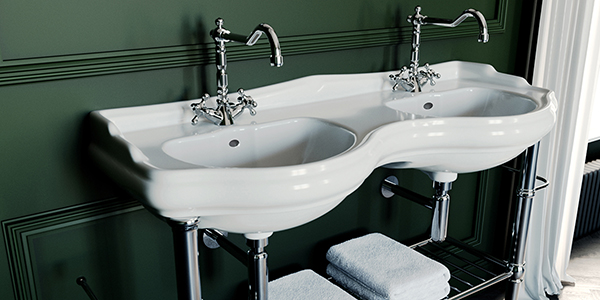Kerasan - новые раковины с двумя чашами Retro уже в наличии!