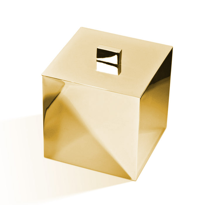 Decor Walther Cube DW 3560 Баночка универсальная 13x13x14.5см, с крышкой, настольная, цвет: золото