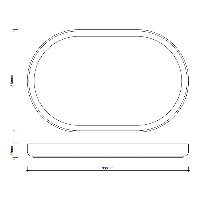 Decor Walther OF.LINE TAB M Поднос, настольный, цвет: Dune