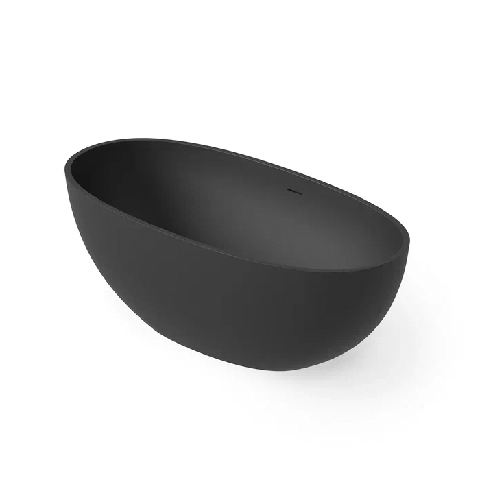 Dea Design Nature Ванна 155х75х55см., отдельностоящая, Solid Surface, цвет: Black №16	