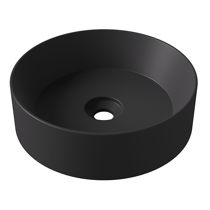 Alice Spy Round Раковина Ø40см., накладная, без отв., цвет: чёрный матовый