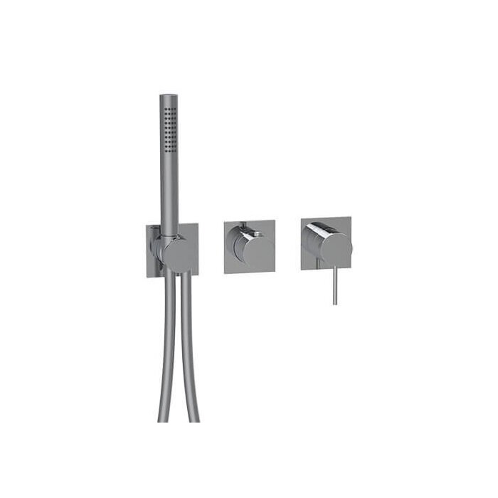 Almar Modular Смеситель для ванны, настенный, с ручным душем и шлангом, цвет: хром