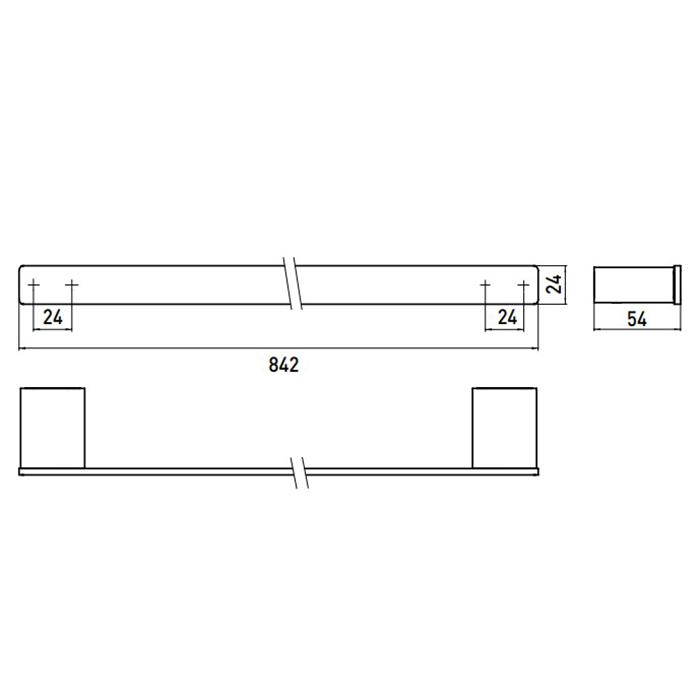 EMCO Loft Держатель полотенец, 84.2см, подвесной, цвет: emco-steel