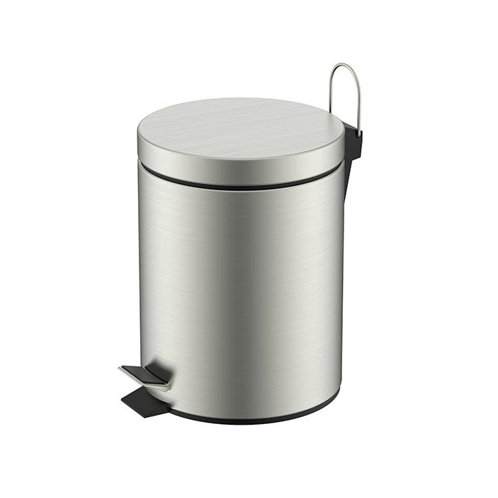 NEMO Ведро 5л., напольное, цвет: брашированный никель