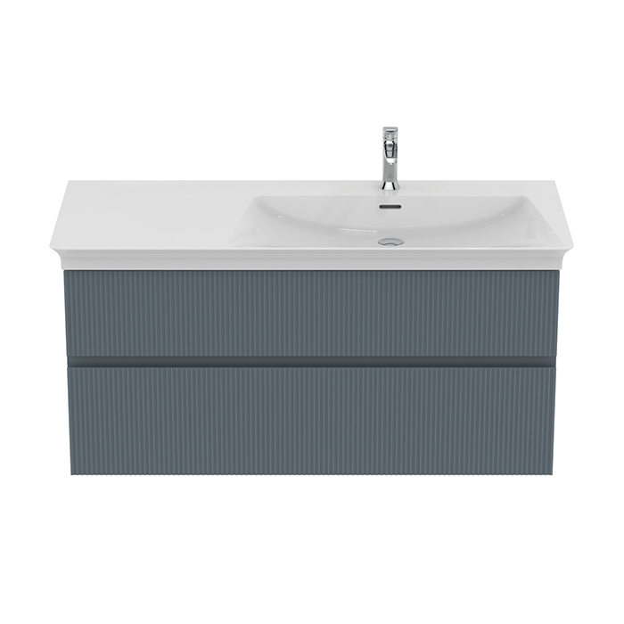 Ideal Standard Finesse Тумба с раковиной 120x50см, подвесная, DX, 2 ящика, 1 отв., цвет: пепельно-голубой матовый