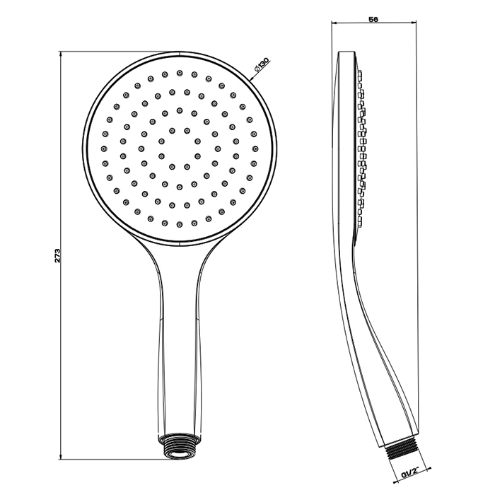 Gessi Emporio shower Ручной душ, с защитой от известкового налёта, цвет: Finox Brushed Nickel