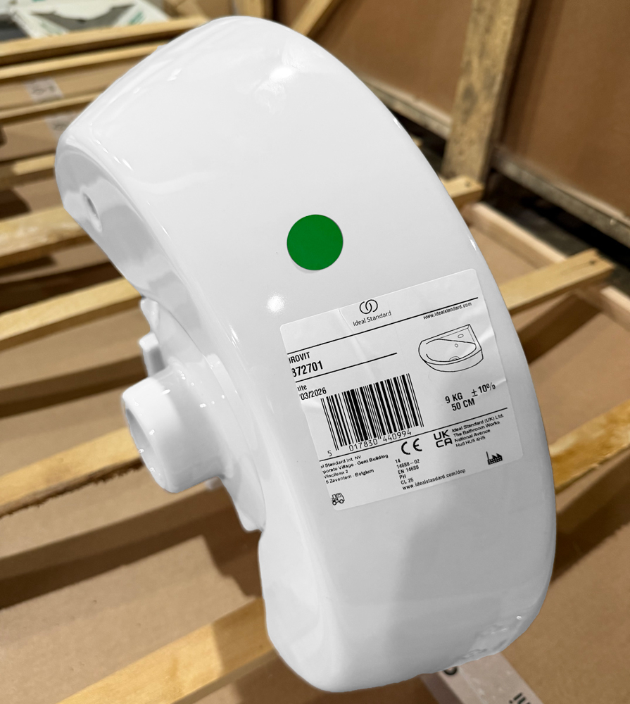 Ideal Standard Evrovit Раковина 34х34х12.5см., подвесная, 1 отв., угловая, с переливом, без крепежа, цвет: белый глянцевый