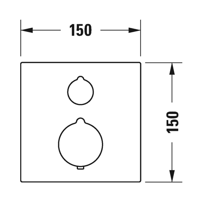 Duravit C.1 Смеситель термостатический для ванны, встраиваемый, с запорным переключателем и клапаном, цвет: хром