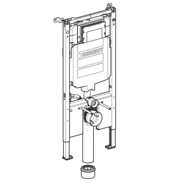 Geberit Duofix Инсталляция для подвесного унитаза 114см., со смыв. бачком скрытого монтажа Sigma 8см., с крепежом