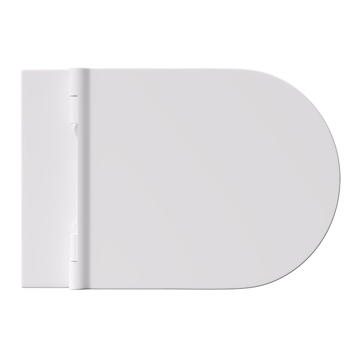 Alice Form Унитаз 50х35см., подвесной, безободковый, покрытие Aliglaze+, с крышкой, сиденьем микролифт и набором для крепления, цвет: белый матовый