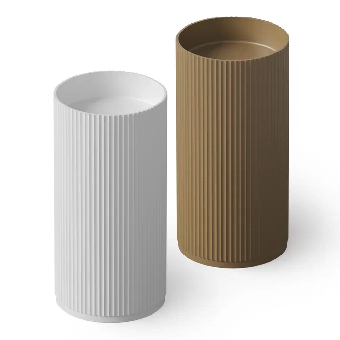 Dea Design Pedestal Basin Раковина 45х45х90см., напольная, без отв., Solid Surface, цвет: White №18