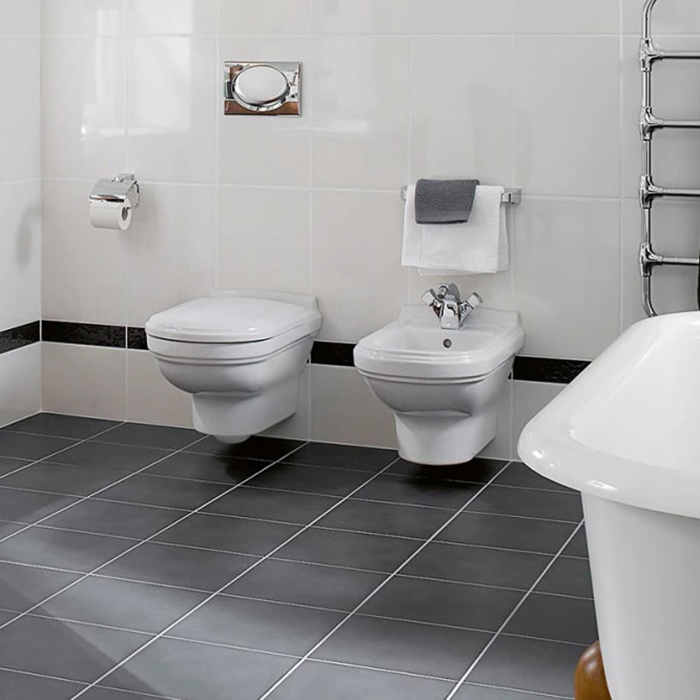 Villeroy&Boch Hommage Сиденье с крышкой для унитаза, SoftClose, цвет: белый/нержавеющая сталь