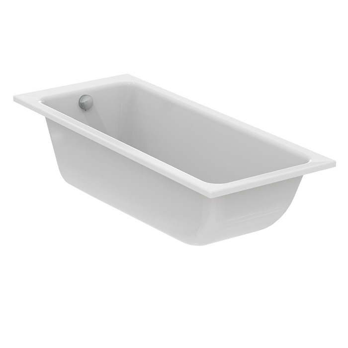 Ideal Standard Dolce Vita Ванна 170x70 см, встраиваемая, акрил, без панелей, перелива, ножки в комплекте, цвет: белый глянец