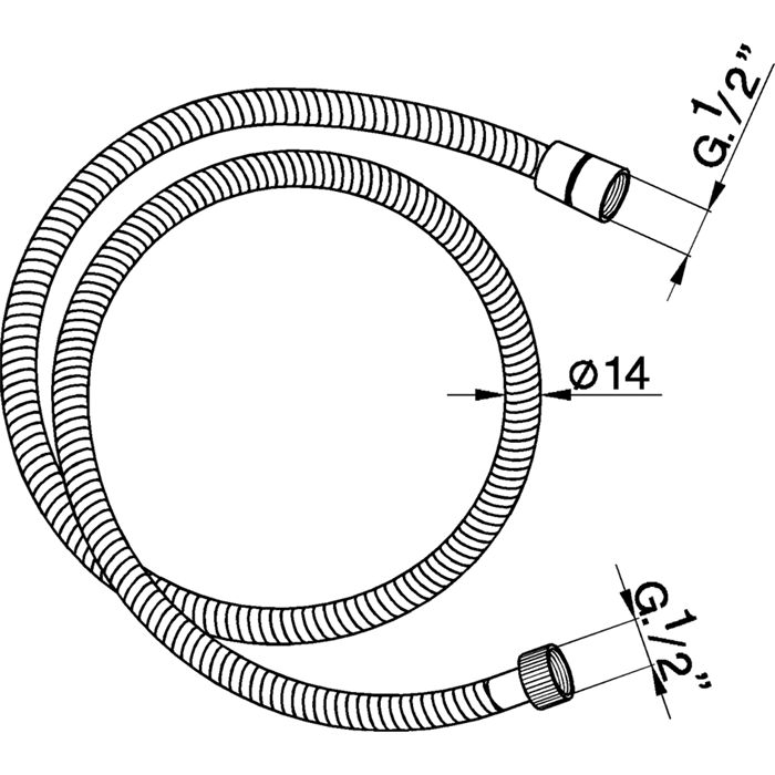 CISAL Shower Душевой шланг 150 см, цвет: никель матовый