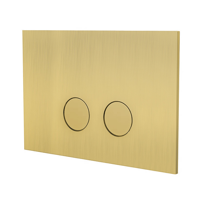 Almar Клавиша двойного смыва для бачков Geberit/TECE, цвет: латунь брашированная PVD