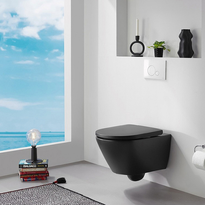 Duravit D-Neo Унитаз 37х54см., подвесной, безободковый, цвет: антрацит матовый