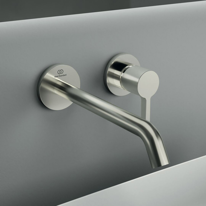 Ideal Standard Joy Смеситель для раковины, встраиваемый, излив: 22.5см., цвет: PVD Silver Storm (Серебряный Шторм)