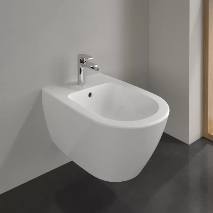 Villeroy&Boch Subway 2.0 Биде подвесное 37.5х56.5х28см., 1 отв., цвет: альпийский белый