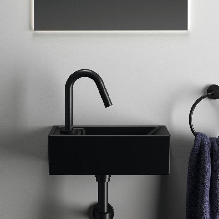 Ideal Standard i.life S Раковина 37х21xh12см., подвесная, с 1 отв., Sx, без перелива, цвет: чёрный матовый