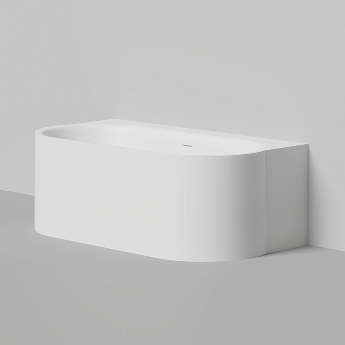 Salini Perla W Ванна пристенная 170x90см, материал S-Stone, цвет: белый матовый
