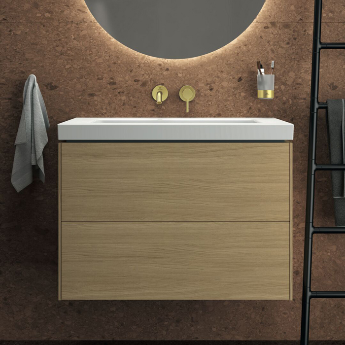 Ideal Standard Joy Смеситель для раковины, встраиваемый, излив: 22.5см., цвет: PVD Brushed Gold (Шлифованное Золото)