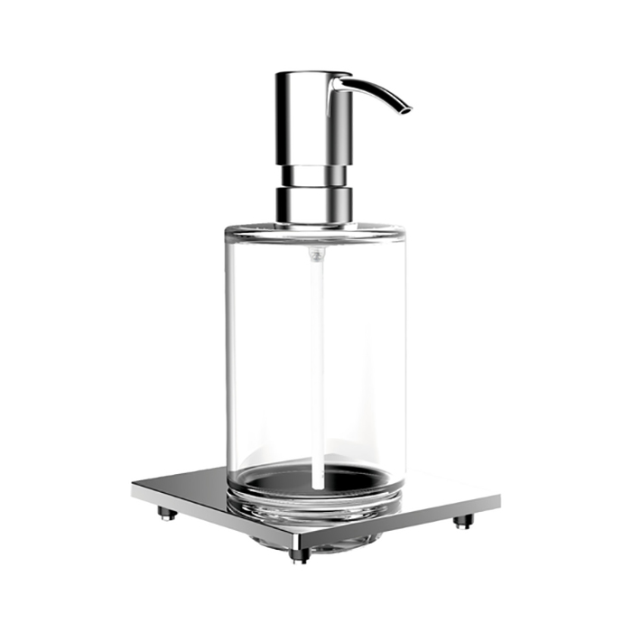EMCO Liaison Диспенсер для жидкого мыла, подвесной на рейлинг, стекло прозрачное, цвет: хром