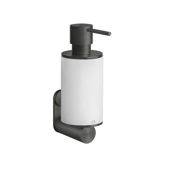 Gessi 316 Дозатор для жидкого мыла, подвесной, цвет: белый/brushed black metal pvd