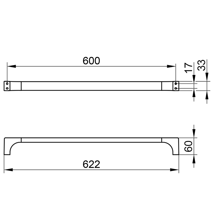 Keuco Edition 11 Полотенцедержатель, подвесной, цвет: хром