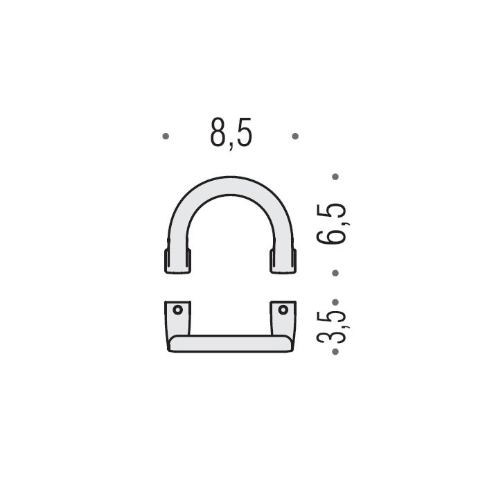 Colombo Lulu Крючок LC47, цвет: хром