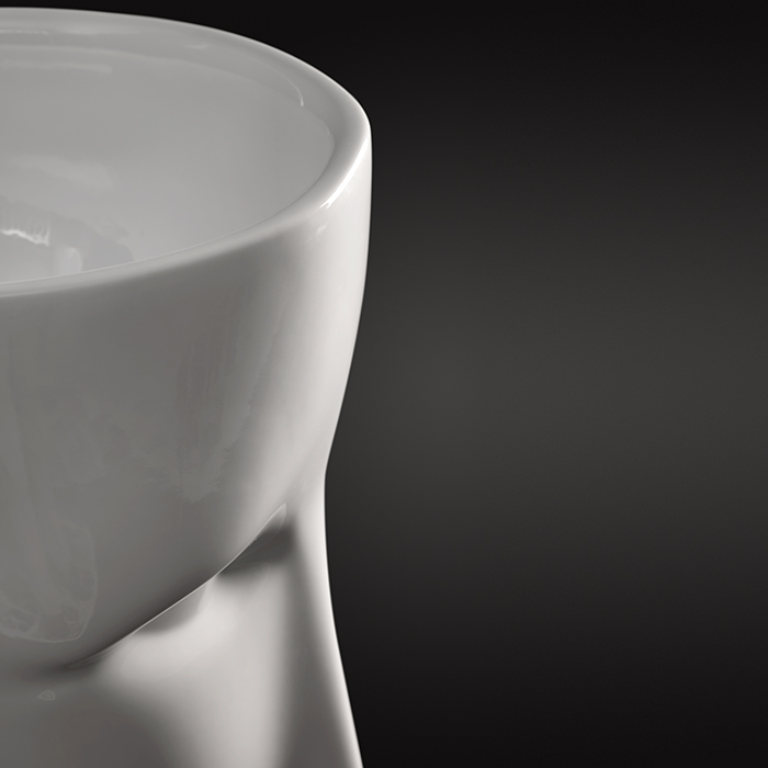 Kerasan Artwork Moloco Раковина 45х51х94.5 см, без отв., напольная, слив в пол, цвет: белый