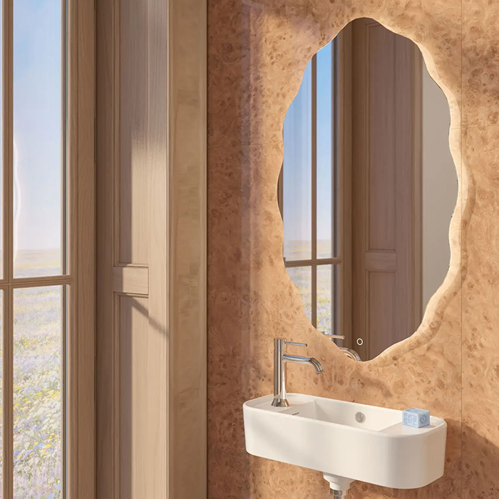 Kerama Marazzi Elegance Зеркало 52см, подвесное, сенсор смена цвета подсветки и диммер, цвет: белый