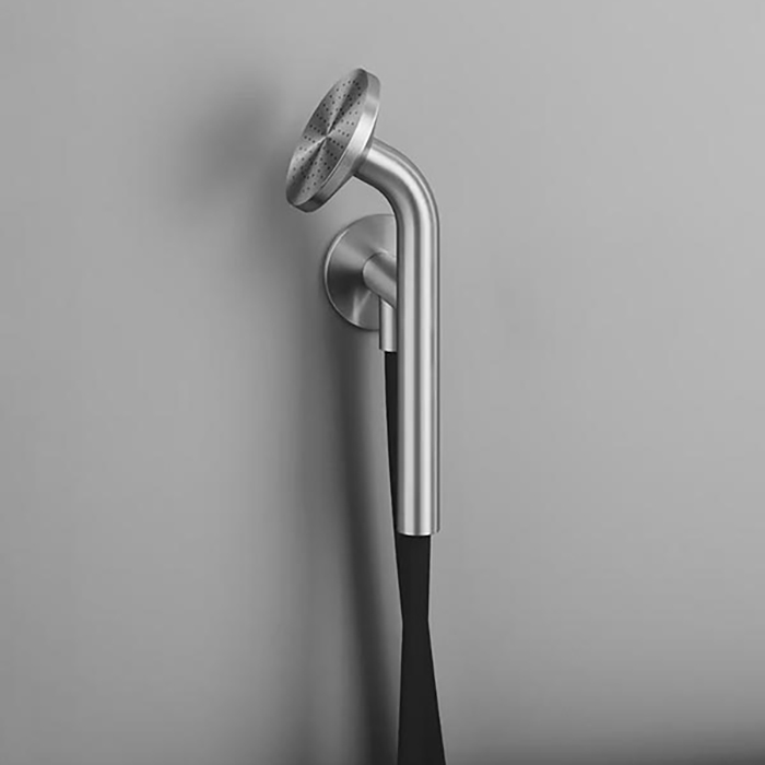 QuadroDesign Душевой гарнитур, настенный, цвет: Brushed Stainless Steel
