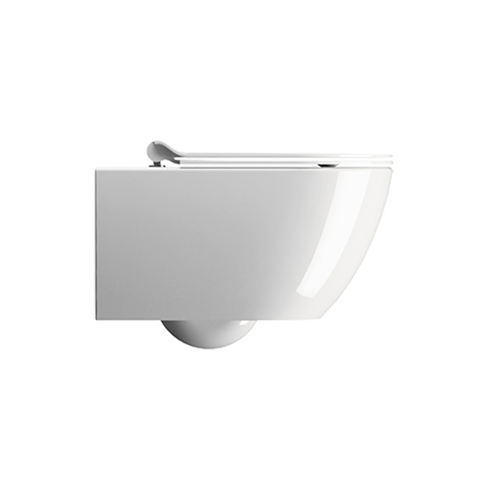 GSI Pura Унитаз подвесной 55х36см., Swirlflush с креплением, безободковый, цвет: белый глянцевый