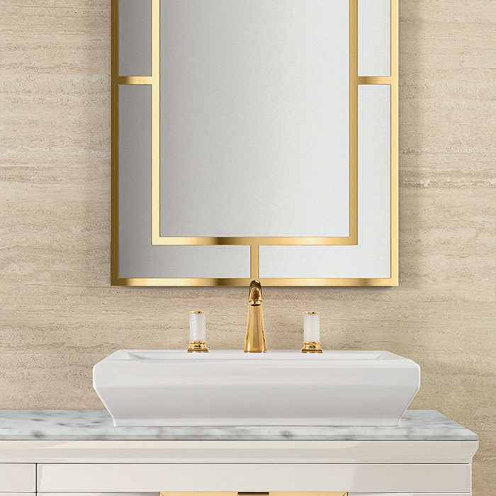 Oasis Prestige Композиция №2 Комплект мебели подвесной, 173х55хh218 см, цвет: Белый/золото