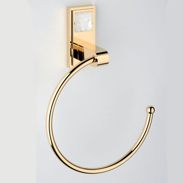 THG Masque de Femme métal gravé Полотенцедержатель - кольцо 18см., подвесной, цвет: золото