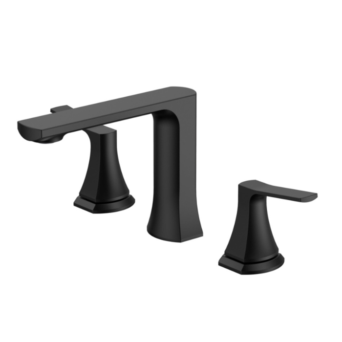 NEMO Prima Смеситель для раковины, 3 отв., с донным клапаном, цвет: черный матовый