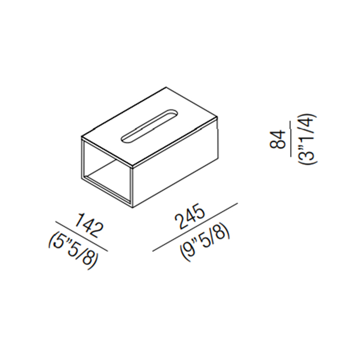 Agape Puzzle Диспенсер для салфеток 24.5x14.2x8.4 см, цвет: серый