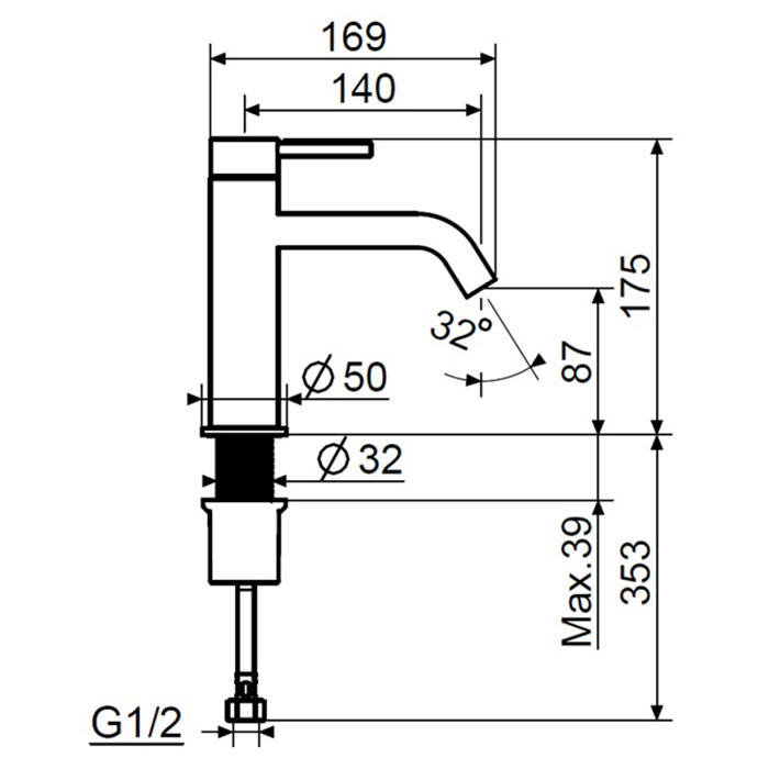 Plumberia Selection IXO Смеситель для раковины, на 1 отв., цвет: белый матовый