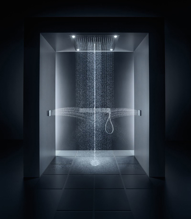 Axor ShowerSelect Верхний душ, 97х97см., встраиваемый в потолок, цвет: сталь