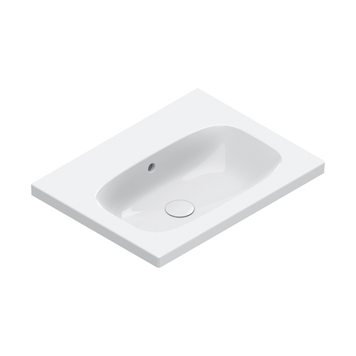 Catalano Alvea Раковина 60x46см., подвесная или на мебель, без отв., цвет: белый глянцевый