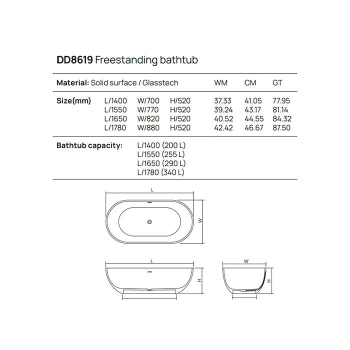 Dea Design Shadow Ванна 178х88х52см., отдельностоящая, Glasstech, прозрачная смола, цвет: Emerald R3