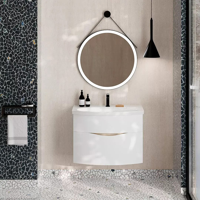 Kerama Marazzi Cono 70 Зеркало 70см., подвесное, цвет: черный матовый