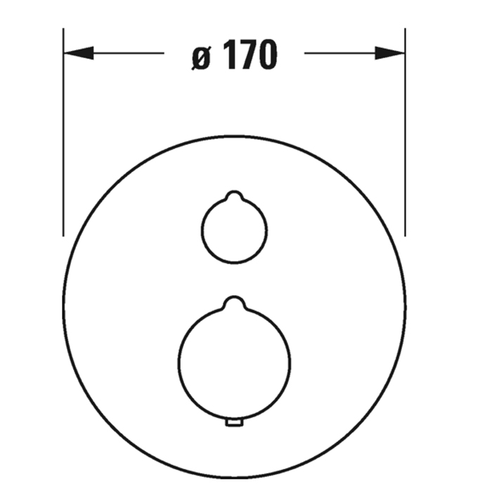 Duravit C.1 Смеситель термостатический для ванны, встраиваемый, с запорным переключателем и клапаном, цвет: хром
