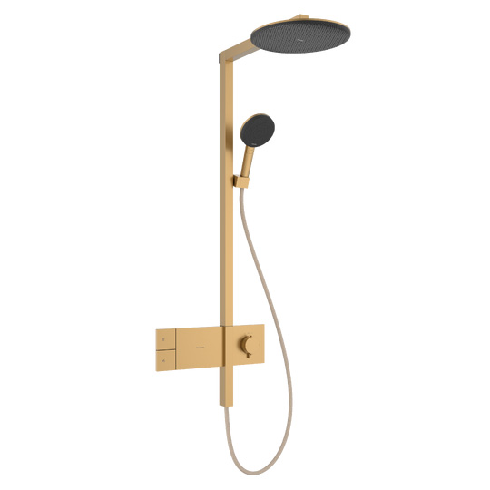 Hansgrohe Raindance Alive S Душевая система Showerpipe 300 1jet с термостатом ShowerSelect Comfort, цвет: шлиф. бронза