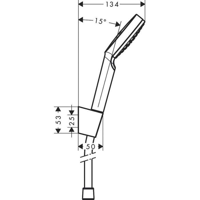 Hansgrohe Crometta Настенный держатель с ручным душем, цвет: хром/белый