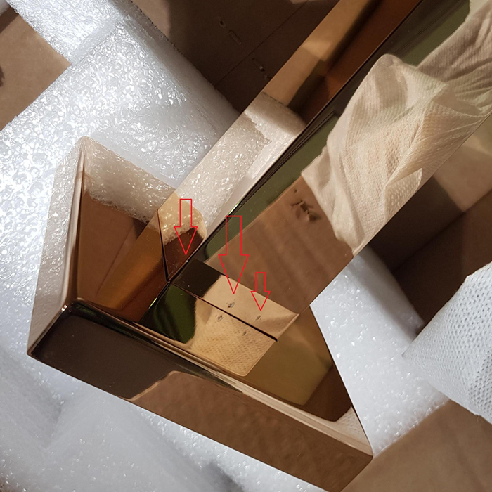 Bongio Line Смеситель напольный, излив 212 см, цвет розовое золото (уценен)