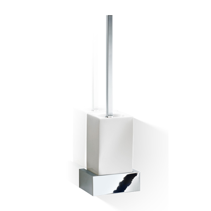 Decor Walther Brick WBG Туалетный ершик, подвесной, фарфор белый, цвет: хром