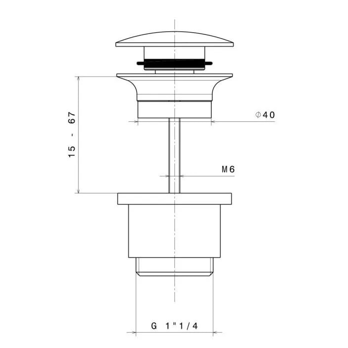 Kerama Marazzi Донный клапан для раковины, цвет: нержавеющая сталь