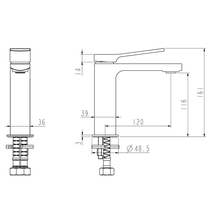 NEMO Prima Смеситель для раковины, 1 отв., с донным клапаном, цвет: хром