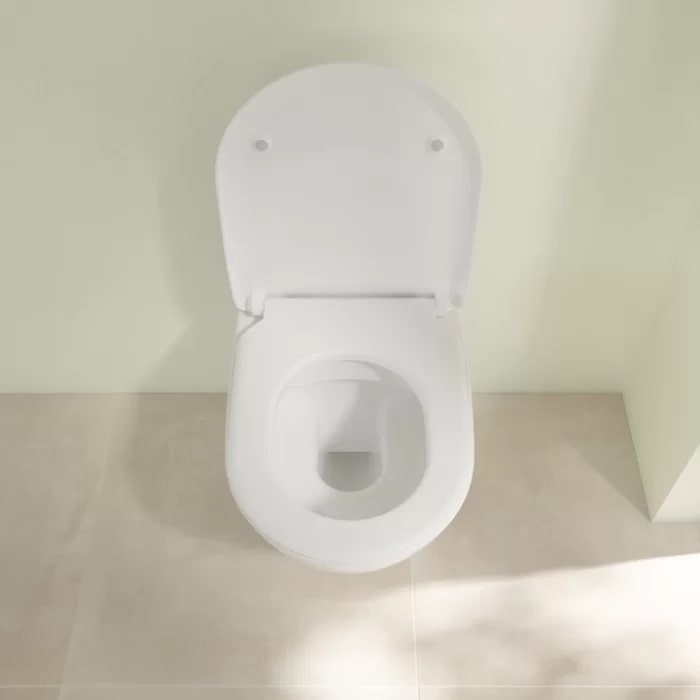 Villeroy&Boch Subway 2.0, Унитаз подвесной 370*560*365, безободковый, в комплекте сиденье SlimSeat, микролифт, цвет альпийский белый